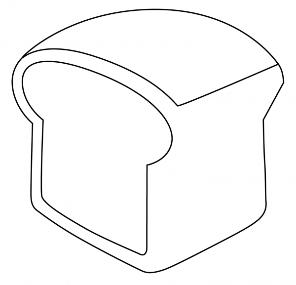 Bread Emoji coloring page image