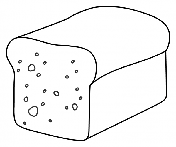 Bread Emoji coloring page image