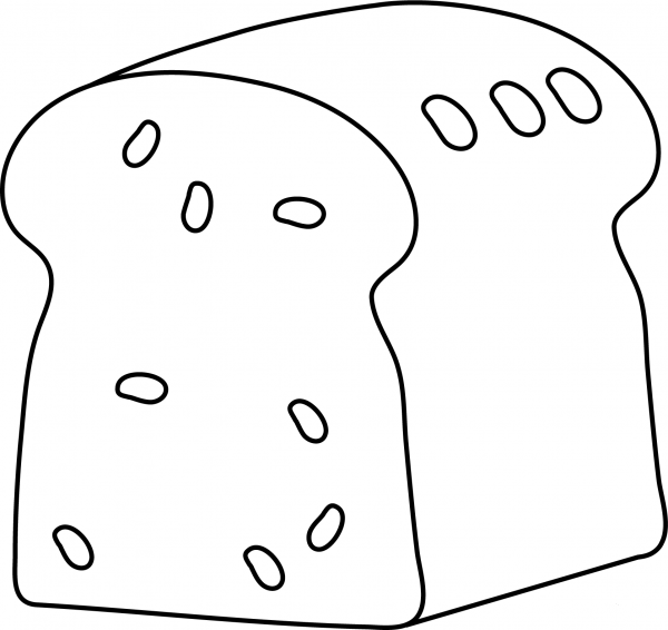 Bread Emoji coloring page image