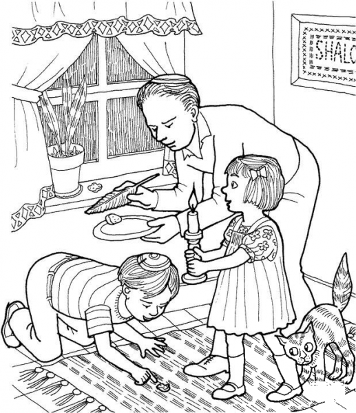 Bread For Passover  coloring page image