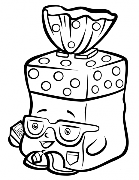 Bread Head Shopkin coloring page image