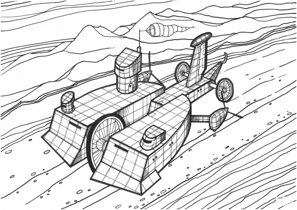Breakwater Vehicle coloring page image