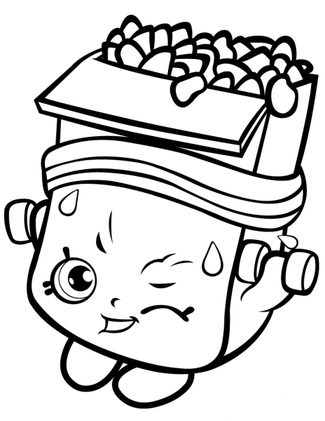 Breaky Crunch Shopkin coloring page image