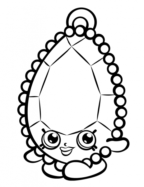 Brenda Brooch Shopkin coloring page image