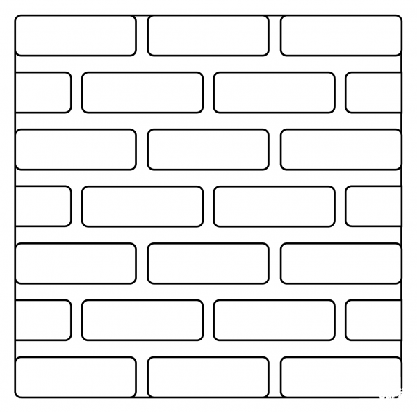 Brick Emoji coloring page image