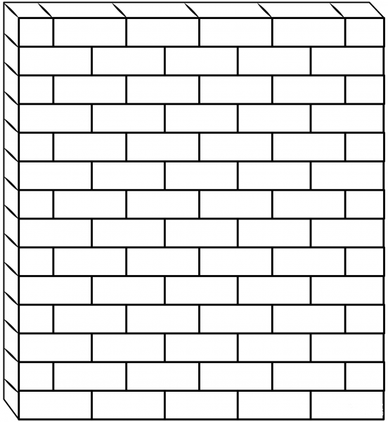 Brick Wall coloring page image