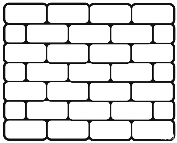 Brick Wall coloring page image