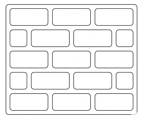 Brick Wall coloring page image