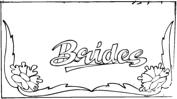 Brides Card  coloring page image