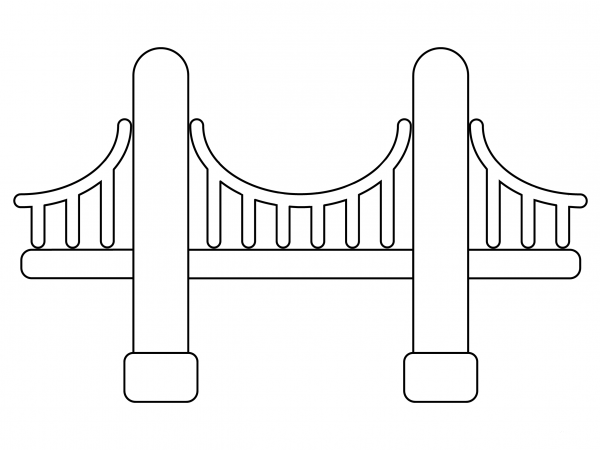 Bridge coloring page image