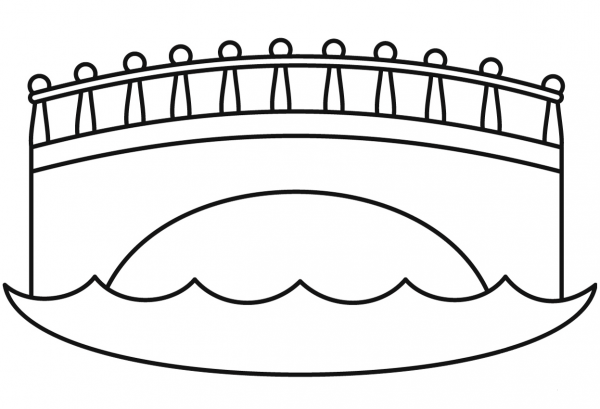 Bridge coloring page image