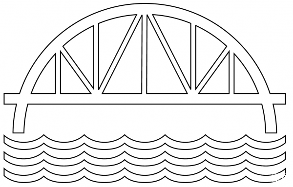 Bridge coloring page image