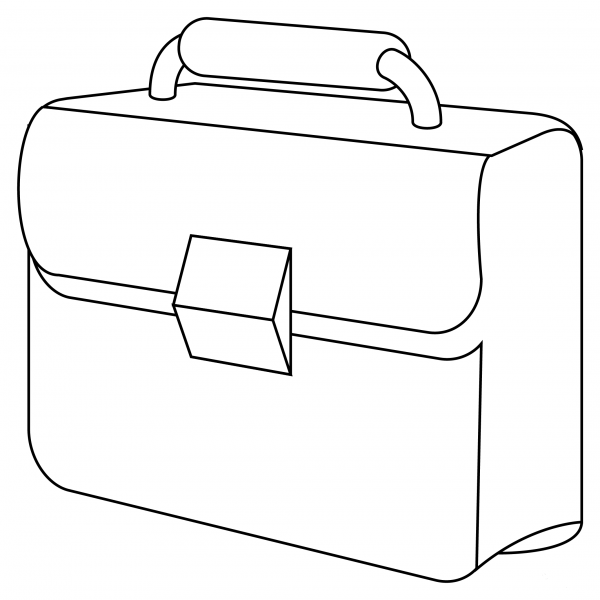 Briefcase coloring page image