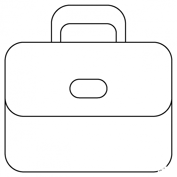 Briefcase Emoji coloring page image
