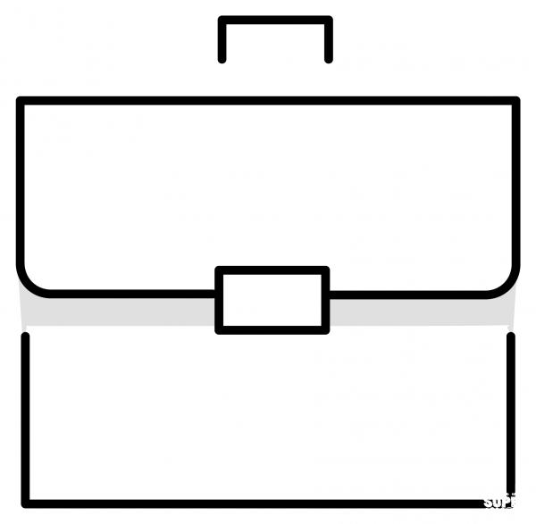 Briefcase Emoji coloring page image
