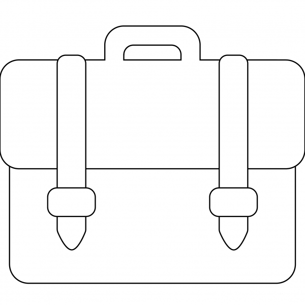 Briefcase Emoji coloring page image