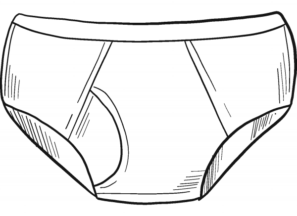 Briefs coloring page image