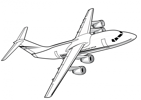 British Aerospace 146 Airliner coloring page image