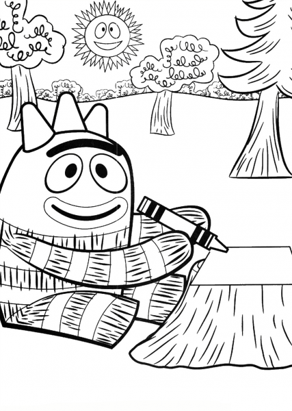 Brobee Draws a Masterpiece coloring page image