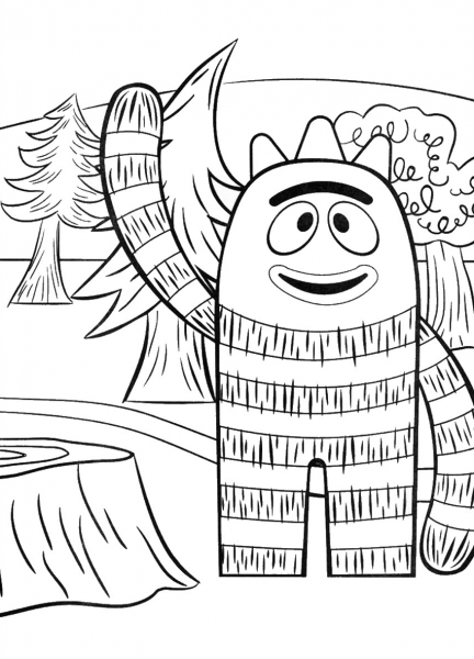 Brobee Says Hi coloring page image
