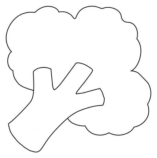 Broccoli Emoji coloring page - ColouringPages