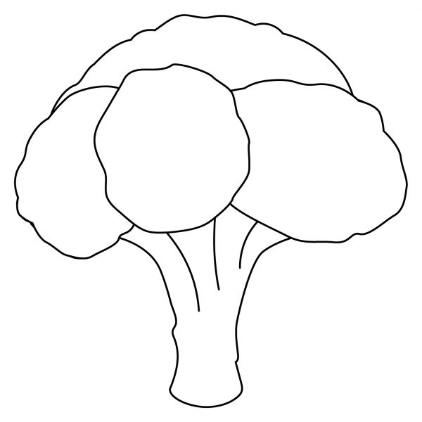 Broccoli Emoji coloring page image