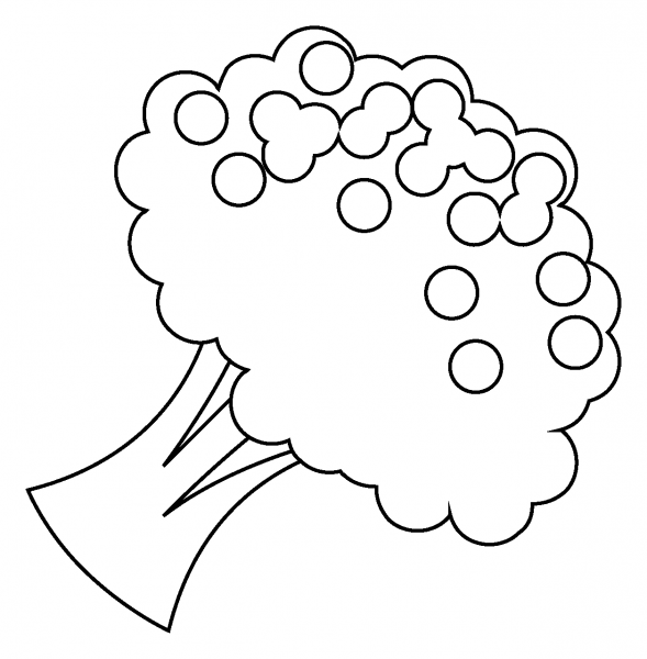 Broccoli Emoji coloring page image