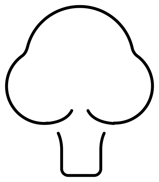 Broccoli Emoji coloring page image