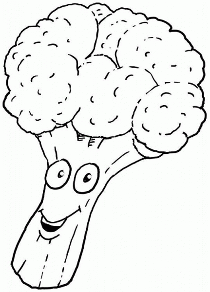 Broccoli Illustration coloring page image