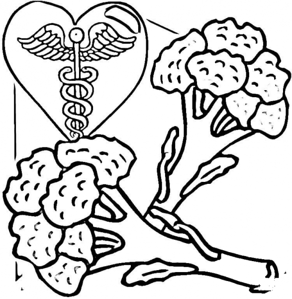 Broccoli is Healthy Food  coloring page image