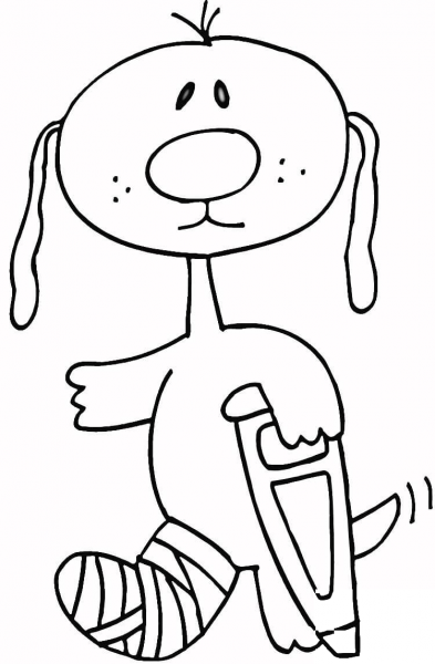 Broken Dog Leg  coloring page image