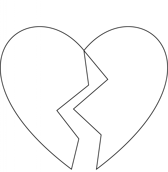 Broken Heart coloring page ColouringPages