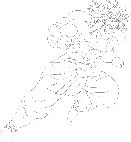 Broly from Mugen coloring page image