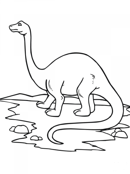 Brontosaurus Dinosaur coloring page image