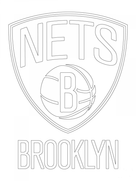 Brooklyn Nets Logo coloring page image