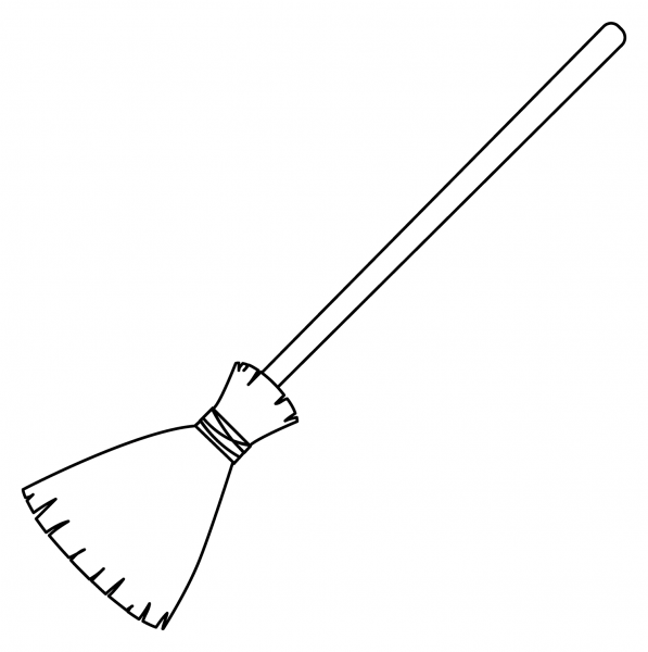 Broom Emoji coloring page - ColouringPages