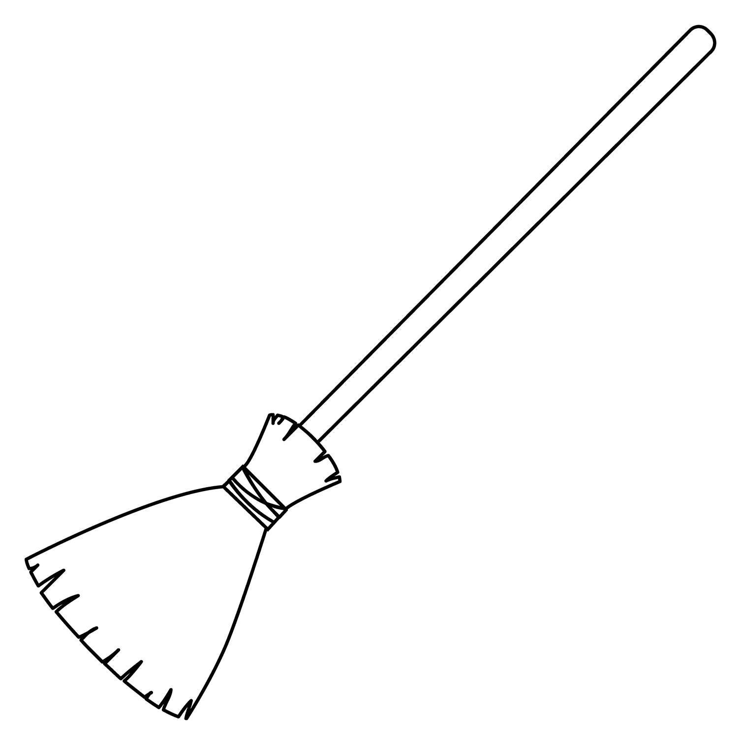 Broom Emoji Coloring Page - Colouringpages