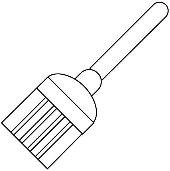 Broom Emoji coloring page image