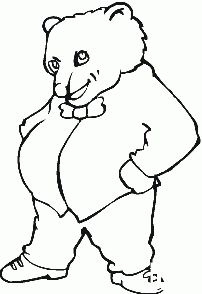 Brown Bear Illustration coloring page image