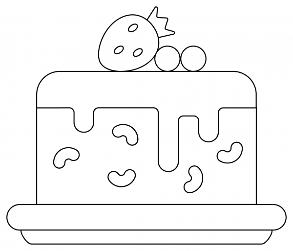 Brownie coloring page image