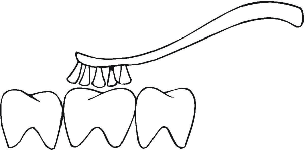 Brushing Teeth  coloring page image