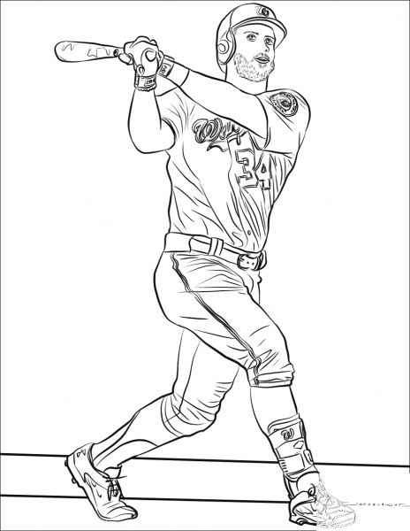 Bryce Harper coloring page image