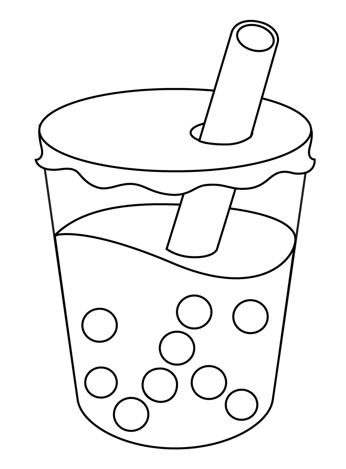 Bubble Tea Emoji coloring page - ColouringPages