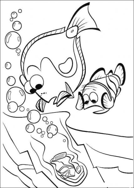 Bubbles coloring page image