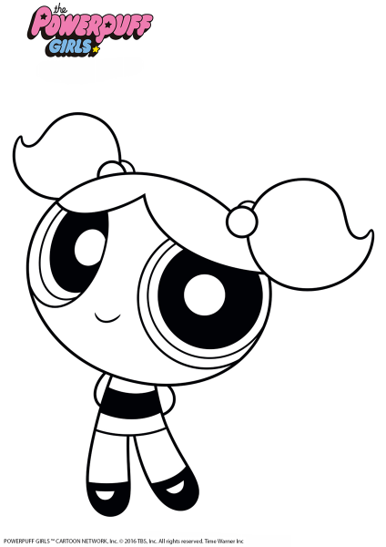 Bubbles from Powerpuff Girls coloring page image