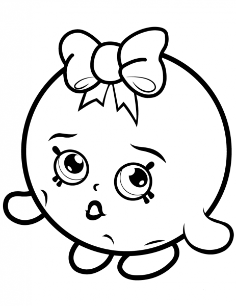 Bubbles Shopkin coloring page image
