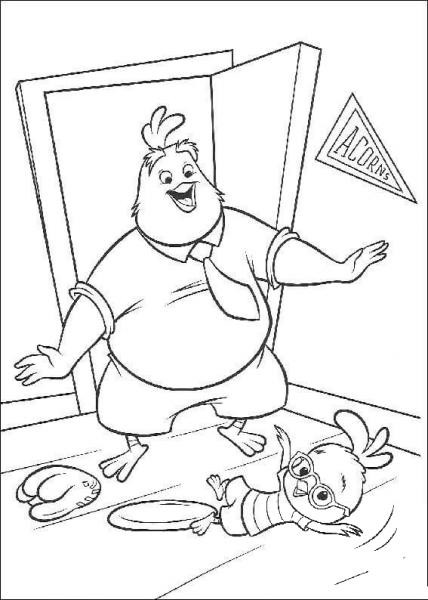 Buck Cluck and Ace Cluck coloring page image