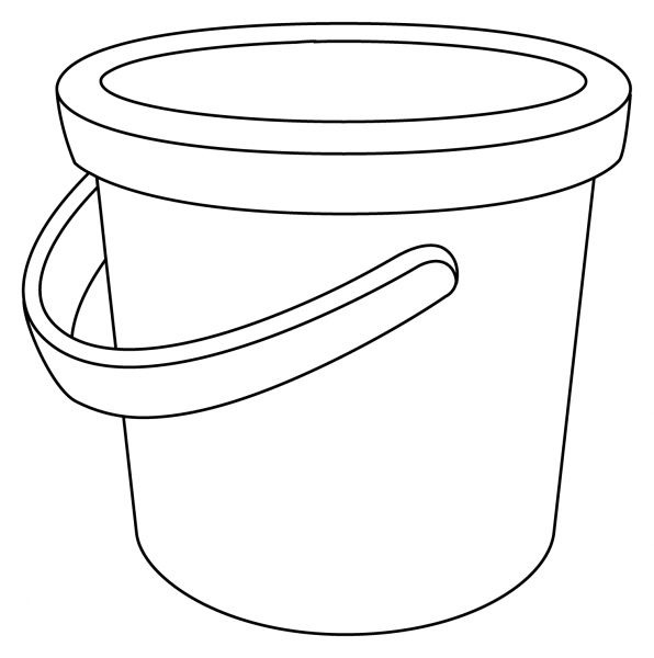 Bucket Emoji coloring page image