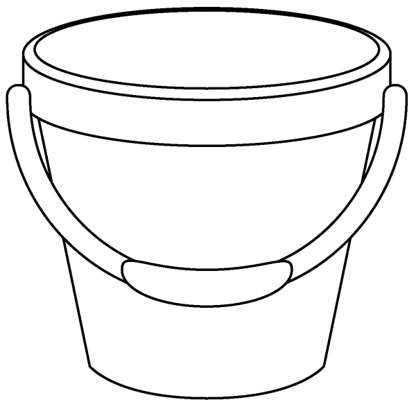 Bucket Emoji coloring page image