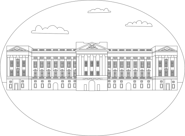 Buckingham Palace coloring page image